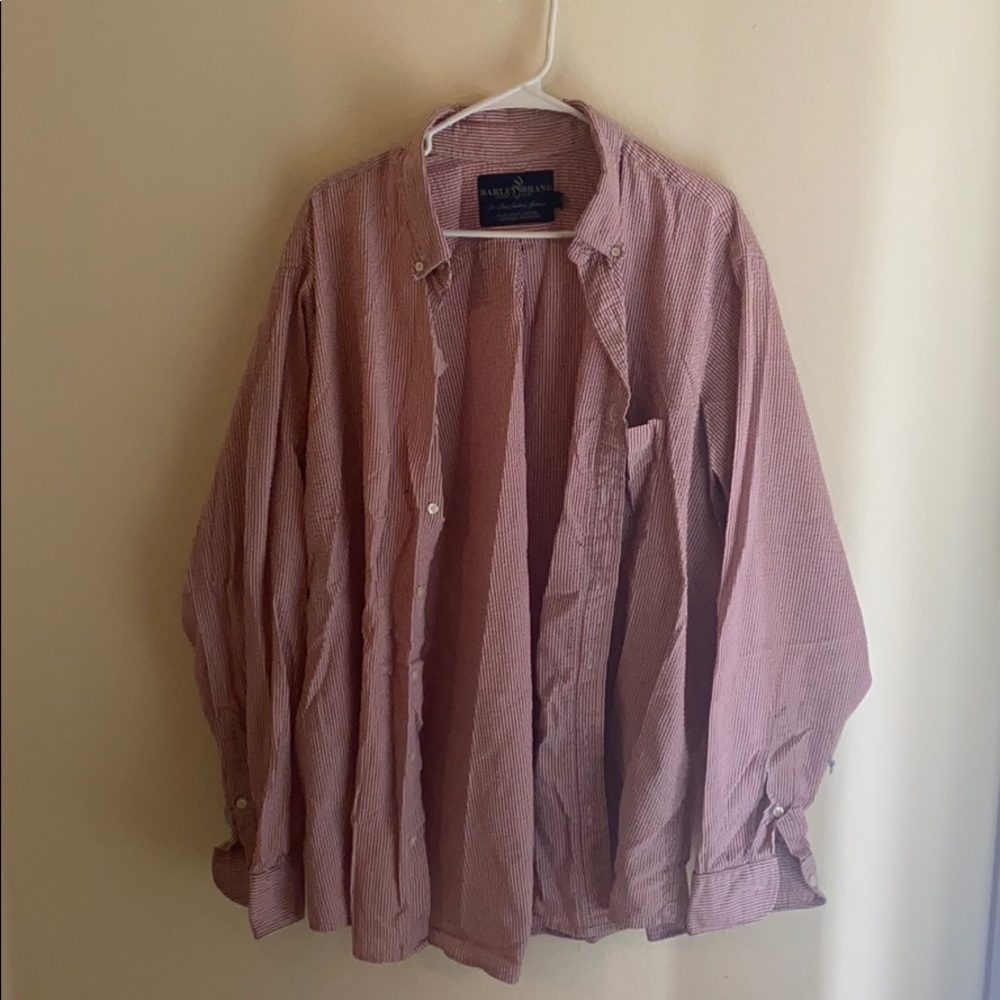 Red and white striped Barley Brand shirt